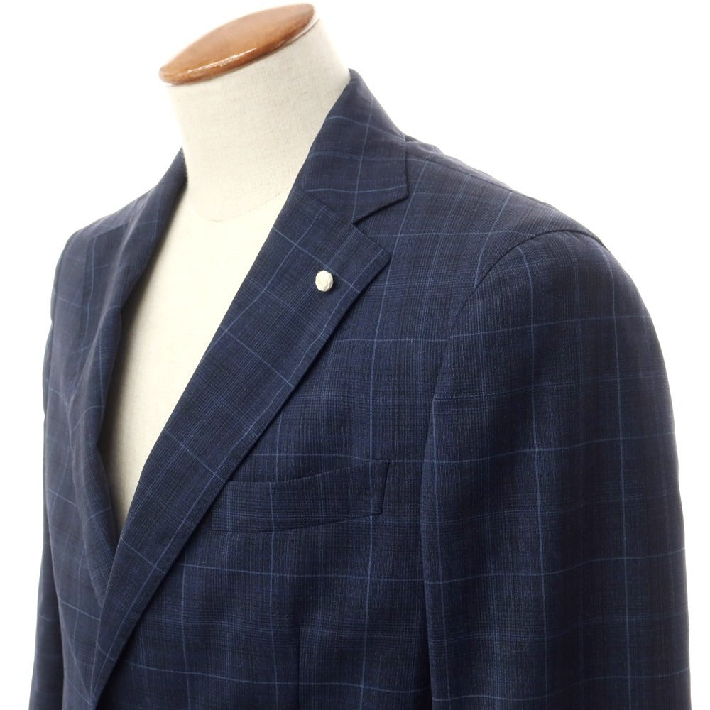 [New] Luigi Bianchi Mantova Wool Tailored Jacket Navy x Blue [Size 46] [NVY] [S/S] [Condition Rank N] [Men&