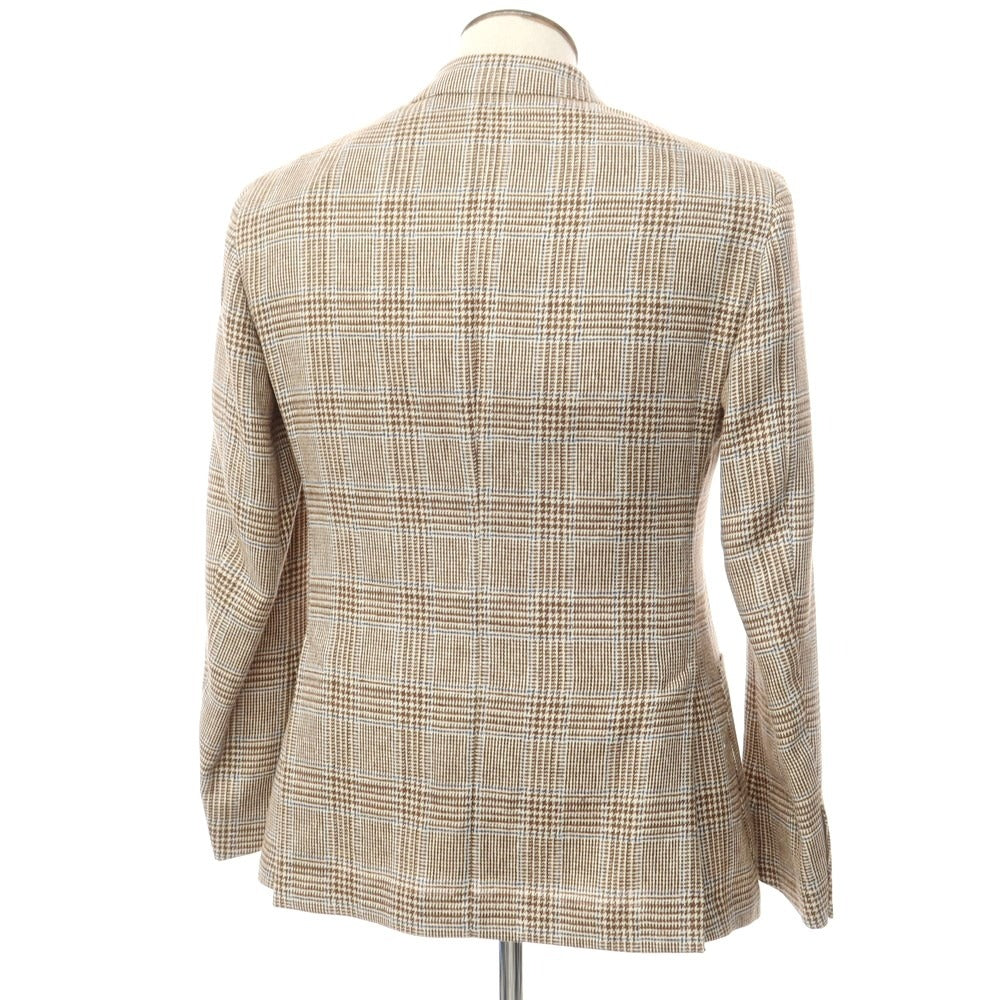 [New] Luigi Bianchi Mantova Wool Silk Linen Tailored Jacket Brown x White [Size 48] [BRW] [S/S] [Condition Rank N] [Men&