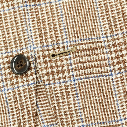 [New] Luigi Bianchi Mantova Wool Silk Linen Tailored Jacket Brown x White [Size 48] [BRW] [S/S] [Condition Rank N] [Men&