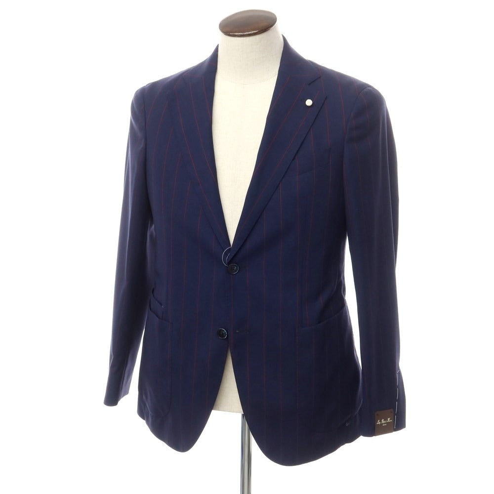 [New] Luigi Bianchi Mantova Wool Tailored Jacket Navy x Bordeaux [Size 48] [NVY] [S/S] [Condition Rank N] [Men&