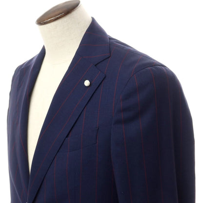 [New] Luigi Bianchi Mantova Wool Tailored Jacket Navy x Bordeaux [Size 48] [NVY] [S/S] [Condition Rank N] [Men&