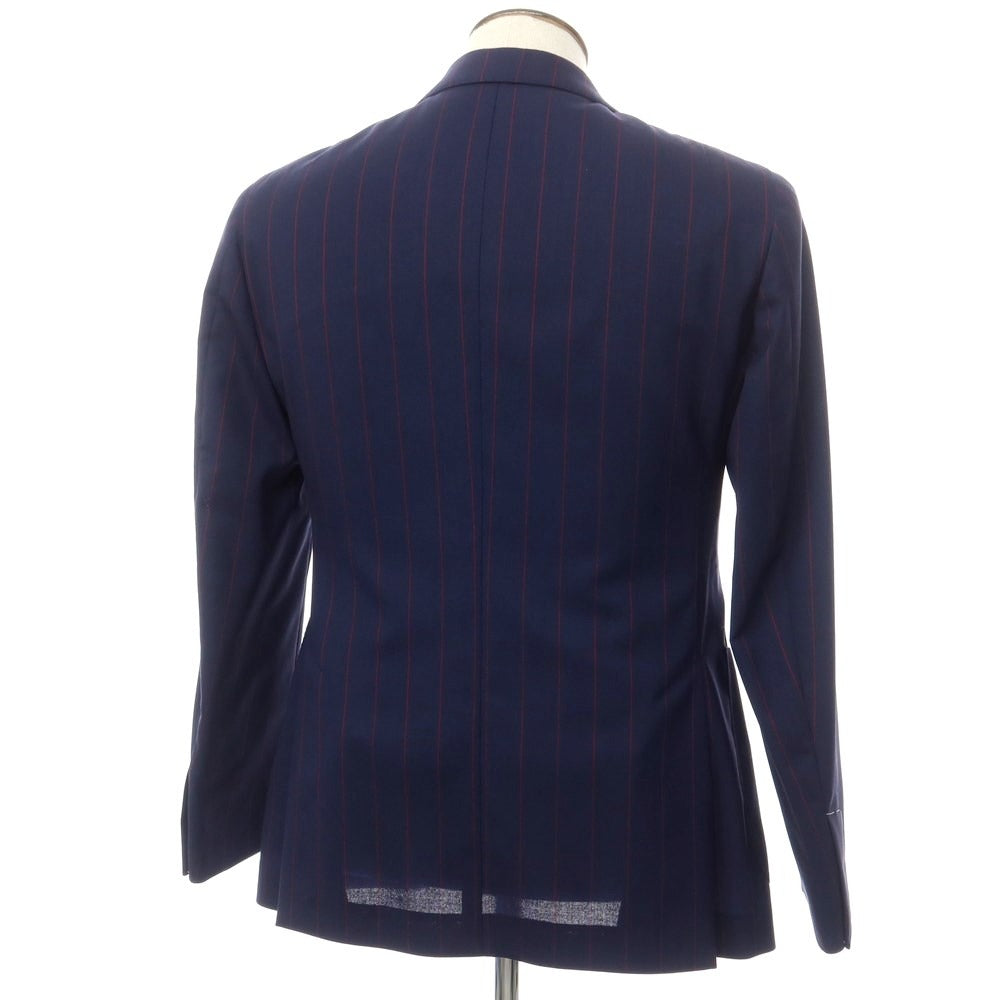 [New] Luigi Bianchi Mantova Wool Tailored Jacket Navy x Bordeaux [Size 48] [NVY] [S/S] [Condition Rank N] [Men&