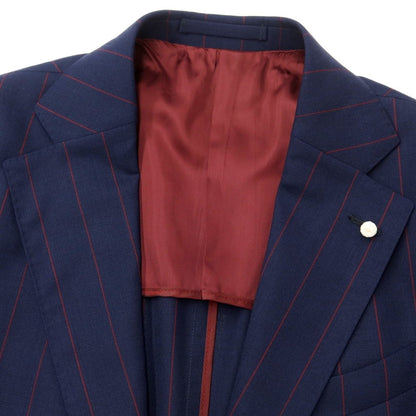 [New] Luigi Bianchi Mantova Wool Tailored Jacket Navy x Bordeaux [Size 48] [NVY] [S/S] [Condition Rank N] [Men&