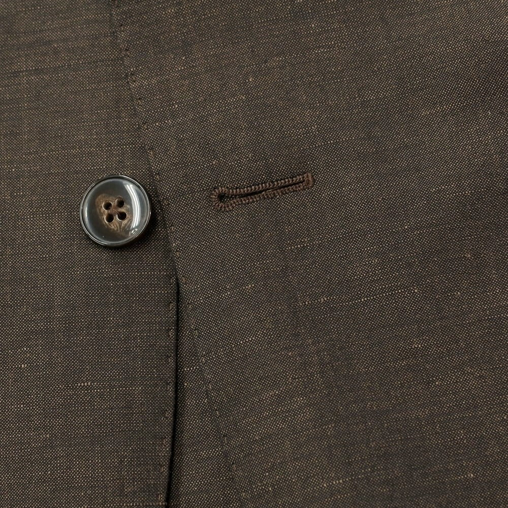 [New Outlet] Luigi Bianchi Mantova Wool Linen Tailored Jacket Brown [Size 48] [BRW] [S/S] [Condition Rank N-] [Men&