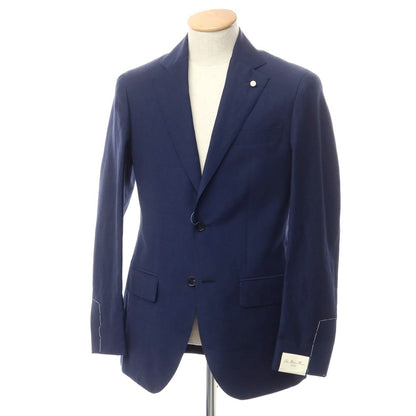 [New] Luigi Bianchi Mantova Wool Linen Tailored Jacket Navy [Size 44] [NVY] [S/S] [Condition Rank N] [Men&