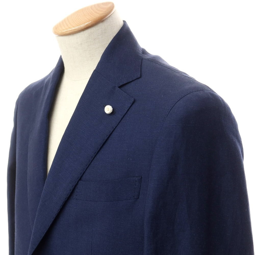 [New] Luigi Bianchi Mantova Wool Linen Tailored Jacket Navy [Size 44] [NVY] [S/S] [Condition Rank N] [Men&