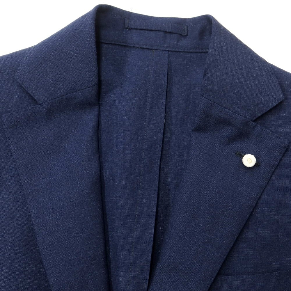 [New] Luigi Bianchi Mantova Wool Linen Tailored Jacket Navy [Size 44] [NVY] [S/S] [Condition Rank N] [Men&