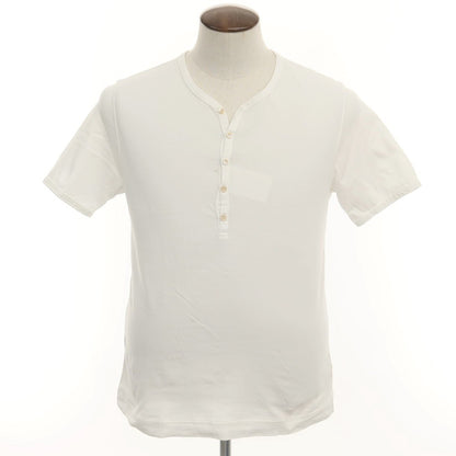 [Used] CIRCOLO 1901 Cotton Henley Neck Short Sleeve T-Shirt White [Size L] [WHT] [S/S] [Condition Rank C] [Men&