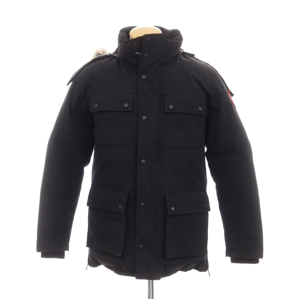 【中古】カナダグース CANADA GOOSE ポリエステルコットン ファー付き ダウンジャケット ブラック【 S 】【 状態ランクC 】【 メンズ 】