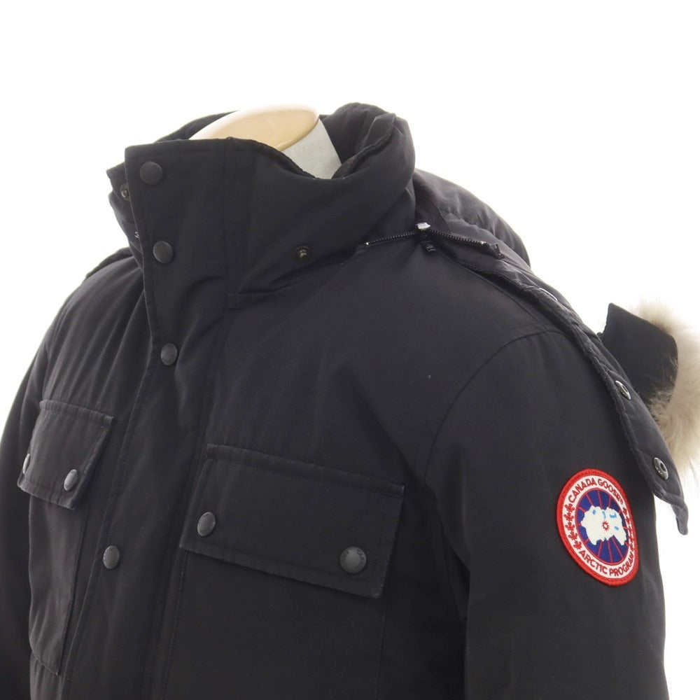 【中古】カナダグース CANADA GOOSE ポリエステルコットン ファー付き ダウンジャケット ブラック【 S 】【 状態ランクC 】【 メンズ 】