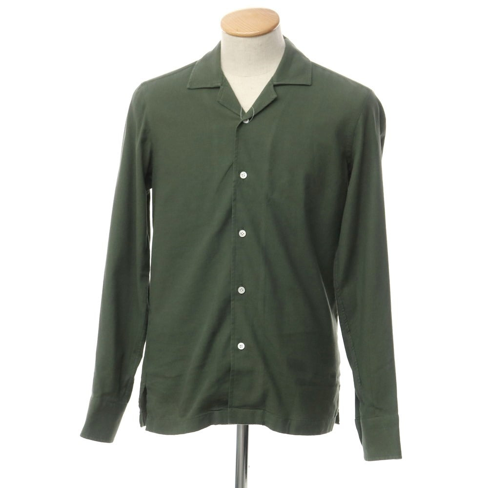 [Used] Maria Santangelo Cotton Open Collar Casual Shirt Olive [38] [Condition Rank C] [Men&