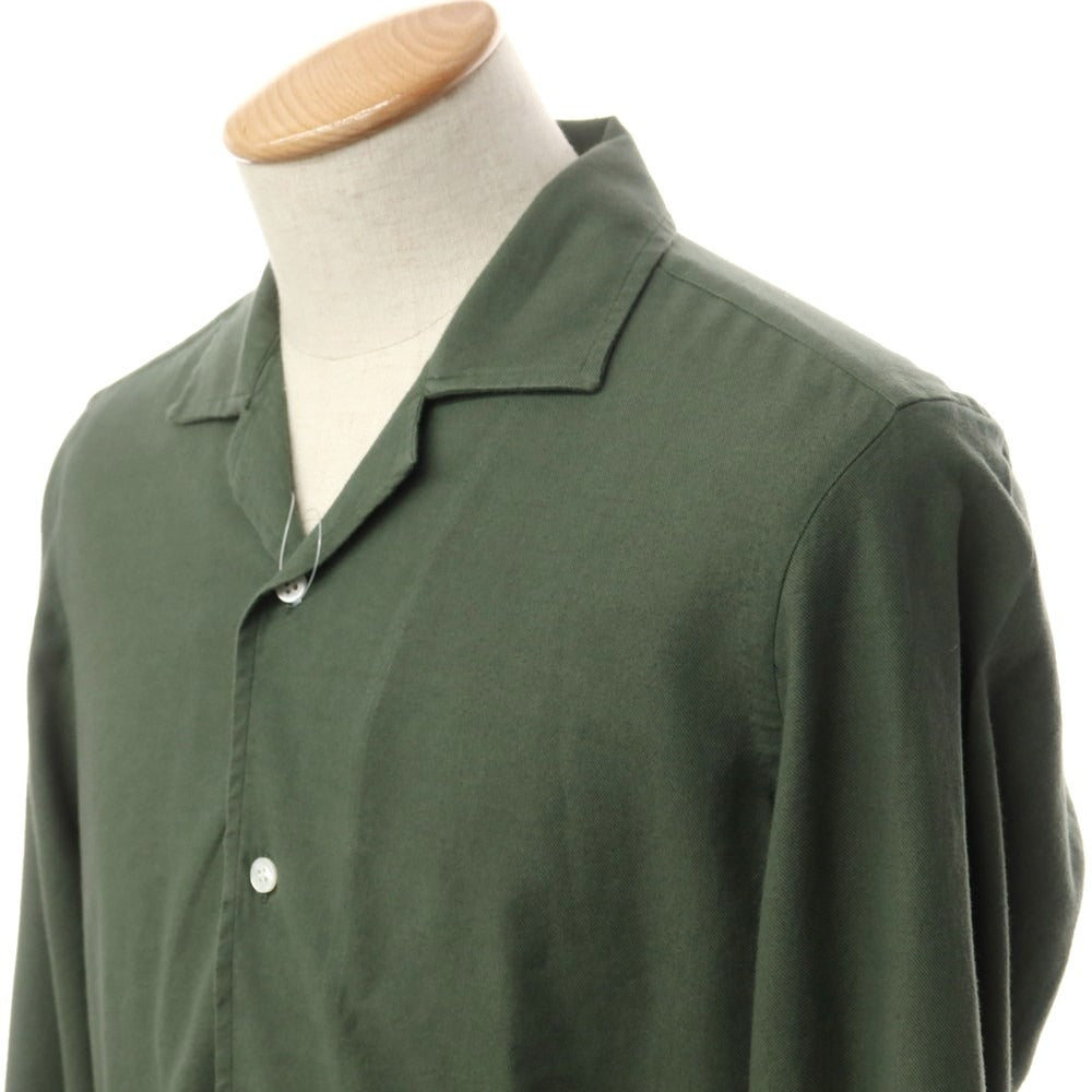 [Used] Maria Santangelo Cotton Open Collar Casual Shirt Olive [38] [Condition Rank C] [Men&