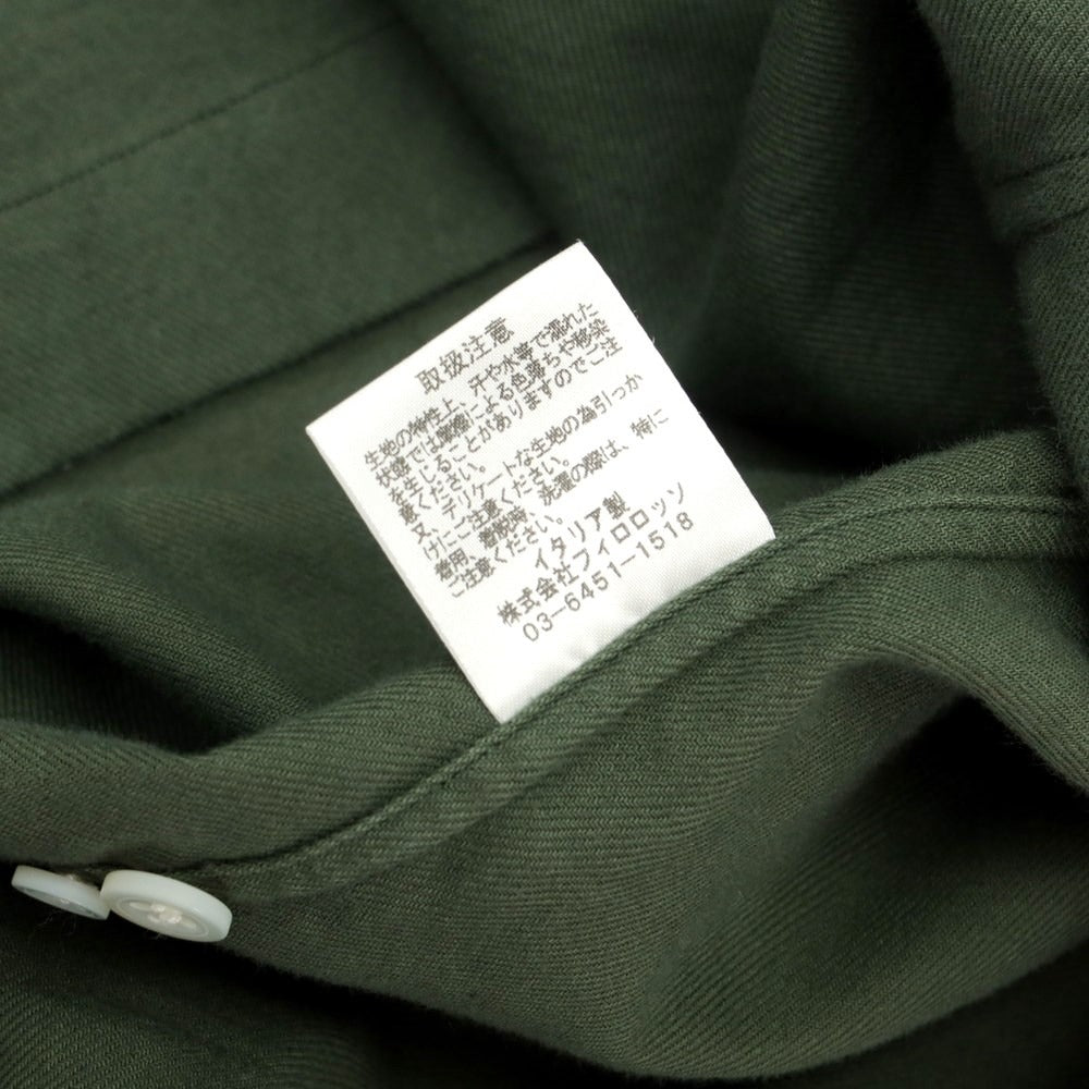 [Used] Maria Santangelo Cotton Open Collar Casual Shirt Olive [38] [Condition Rank C] [Men&