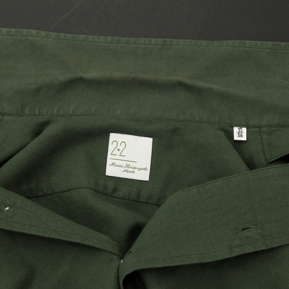 [Used] Maria Santangelo Cotton Open Collar Casual Shirt Olive [38] [Condition Rank C] [Men&