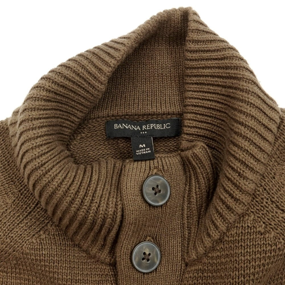 [Used] Banana Republic Cotton Stand Collar Pullover Knit Brown [Size M] [BRW] [S/S] [Condition Rank B] [Men&