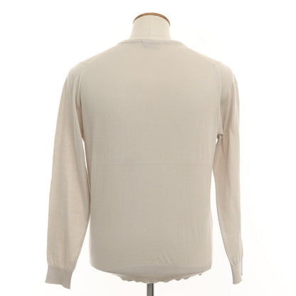 [Used] John Smedley Cotton V-neck pullover knit, beige [Size M] [BEI] [S/S] [Condition Rank B] [Men&