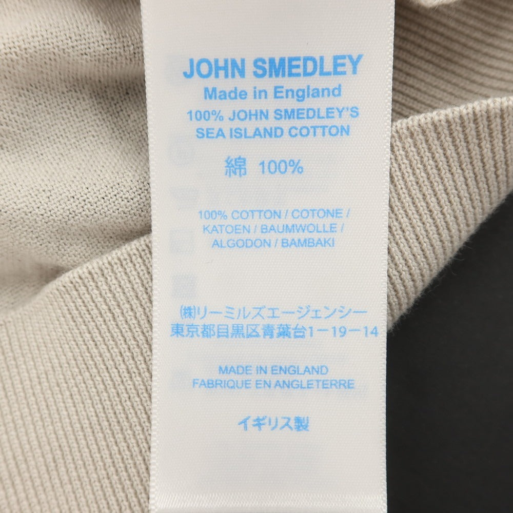 [Used] John Smedley Cotton V-neck pullover knit, beige [Size M] [BEI] [S/S] [Condition Rank B] [Men&