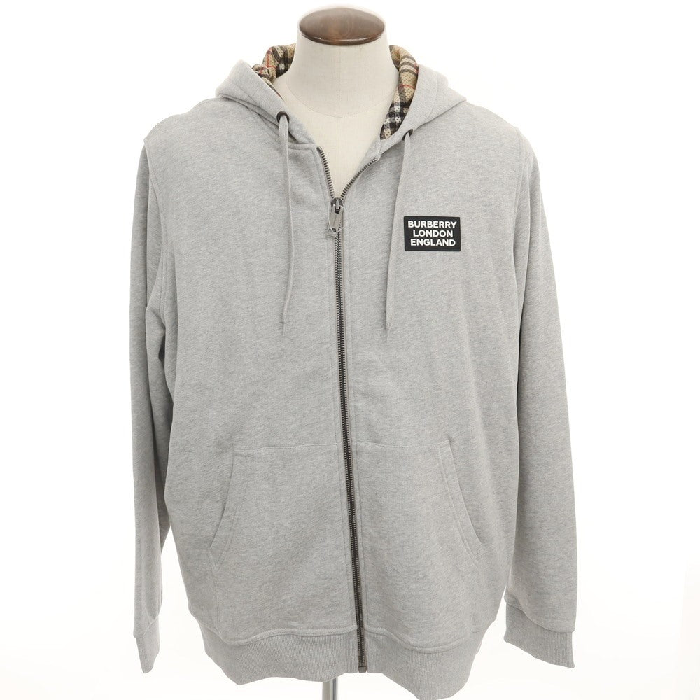 [Used] Burberry Sweatshirt Zip-up Hoodie Grey [XXL] [Condition Rank B] [Men&