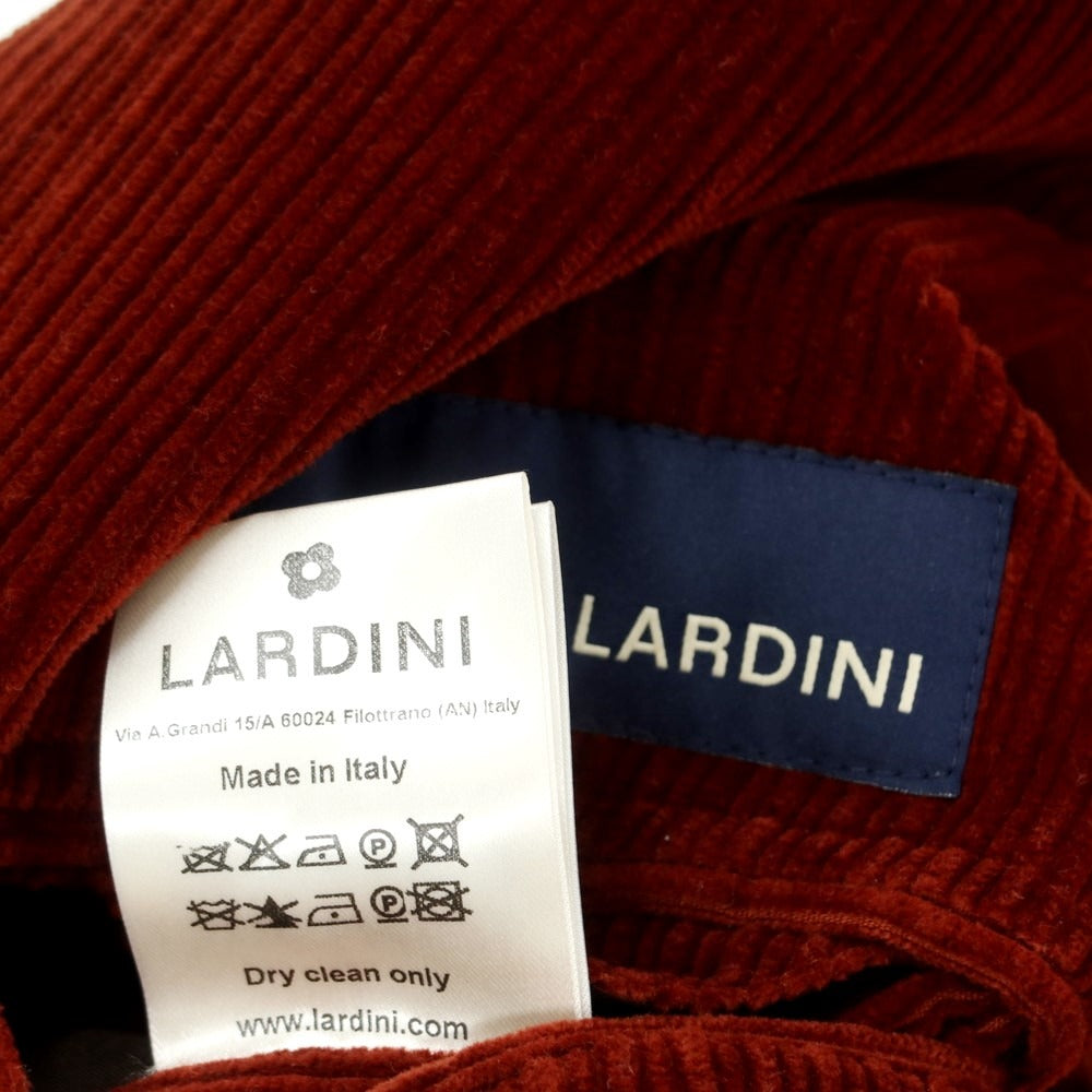 【中古】ラルディーニ LARDINI ストレッチ コットン コーデュロイ 2B カジュアルジャケット オレンジブラウン系【サイズ50 7REG】【BRW】【A/W】【状態ランクB】【メンズ】【758994】