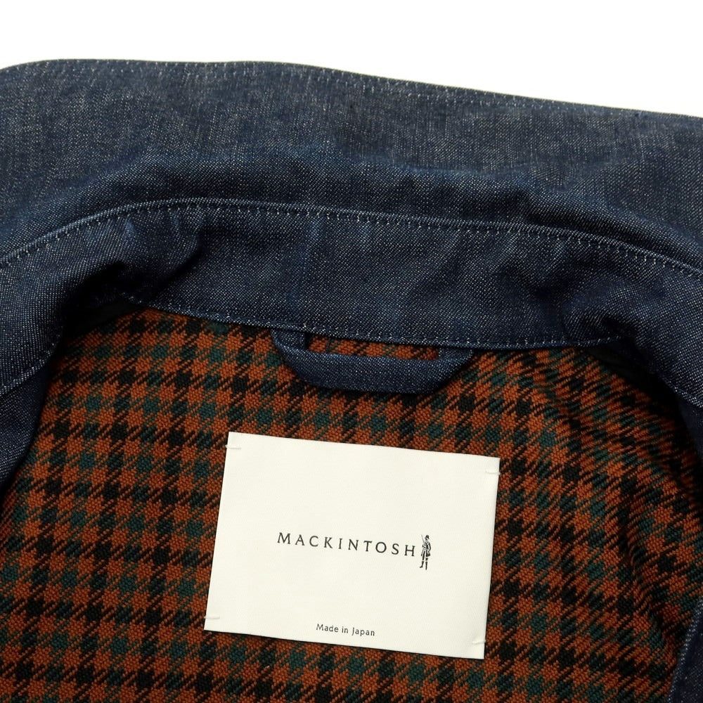 [Used] Mackintosh × BEAMS F Bonded Denim Trench Coat Navy [34] [Condition Rank B] [Men&