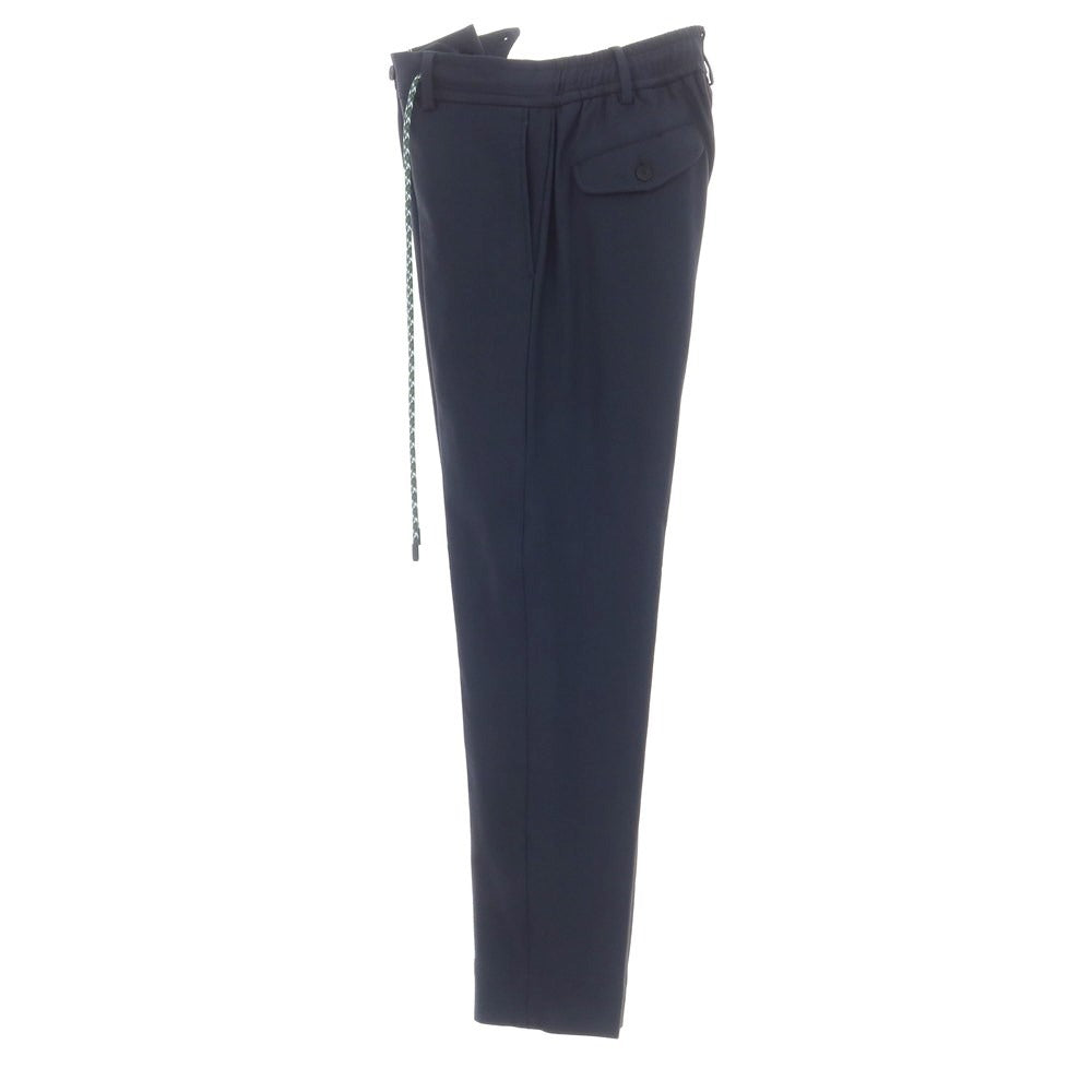 [New Outlet] LBM1911 Stretch Nylon Casual Slacks Pants Navy [Size 44] [NVY] [S/S] [Condition Rank N-] [Men&