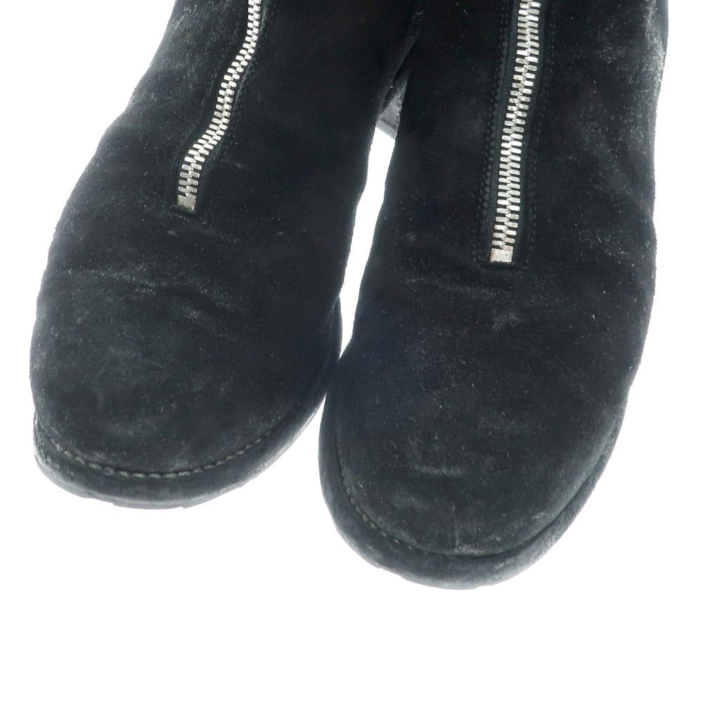 [Used] GUIDI Suede One Piece Zip-up Boots Black [43] [Condition Rank C] [Men&