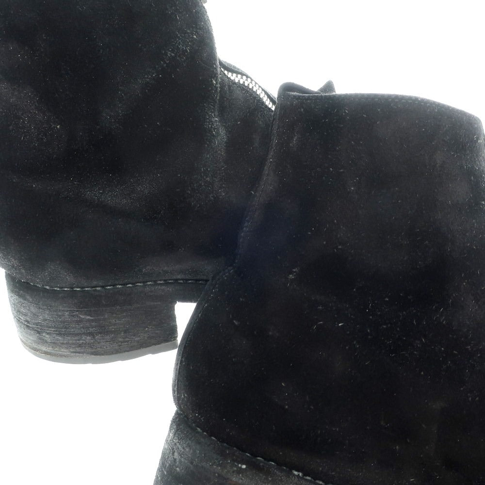 [Used] GUIDI Suede One Piece Zip-up Boots Black [43] [Condition Rank C] [Men&