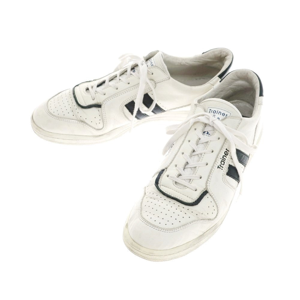 [Used] ZDA TRAINER Leather Sneakers White x Black [No size indicated (27.5)] [Condition Rank D] [Men&