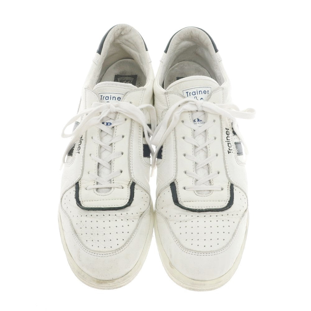 [Used] ZDA TRAINER Leather Sneakers White x Black [No size indicated (27.5)] [Condition Rank D] [Men&