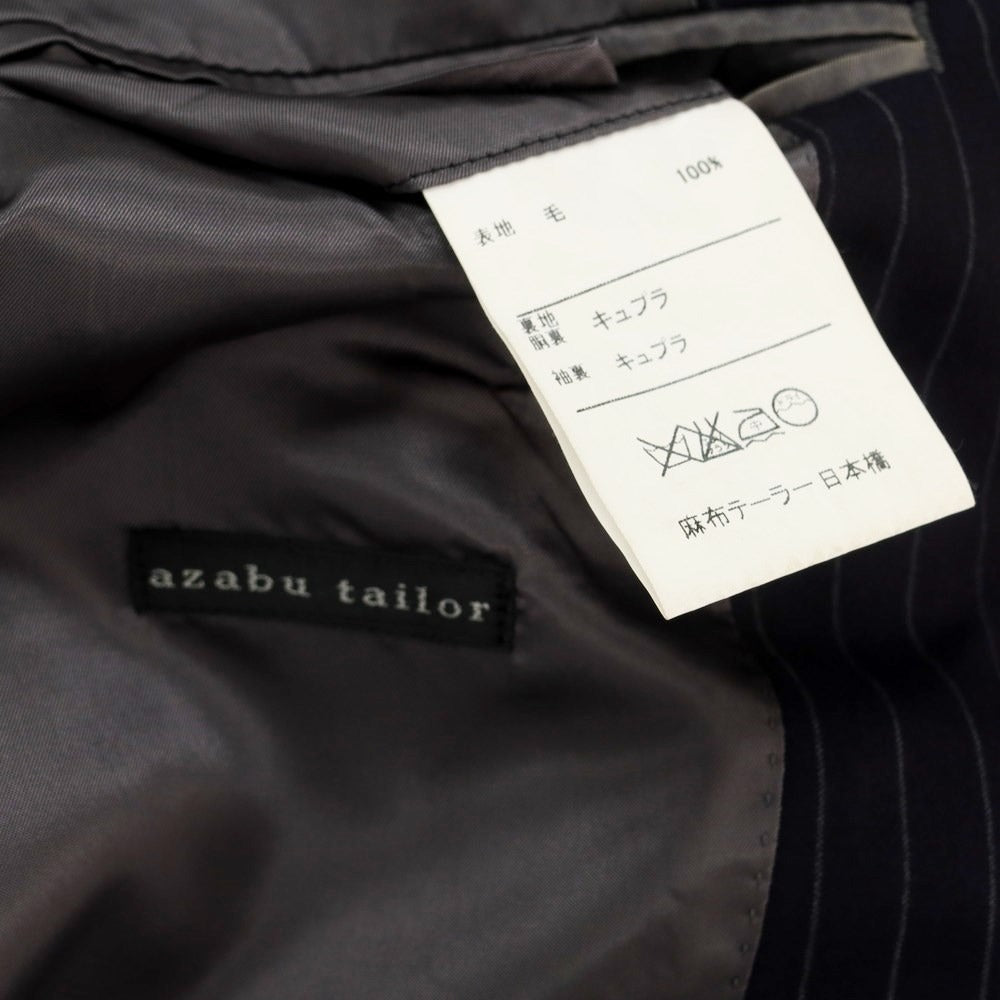 [Used] Azabu tailor wool set-up 2 button suit navy [48/85] [Condition rank C] [Men&