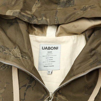 [Used] [Unused] UABONI Cotton Polyester Zip-up Hooded Blouson Work Jacket Khaki [Size 50] [KAK] [S/S] [Condition Rank S] [Men&