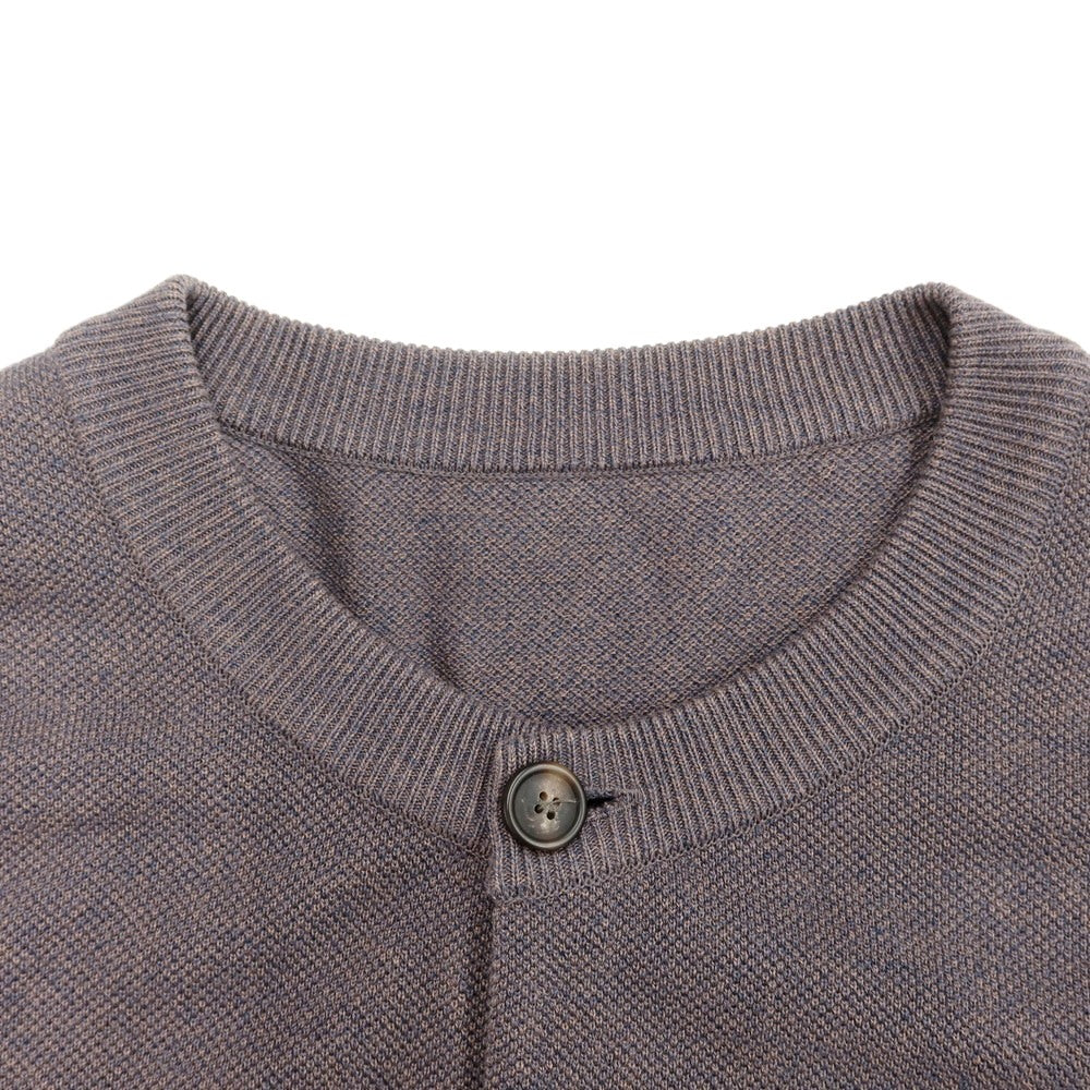 [Used] Crepuscule Cotton Cardigan Navy x Beige [2] [Condition Rank B] [Men&