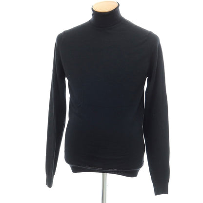 【中古】ジョンスメドレー JOHN SMEDLEY ハイゲージ ウール タートルネック プルオーバーニット ブラック【サイズM】【BLK】【A/W】【状態ランクB】【メンズ】【759078】