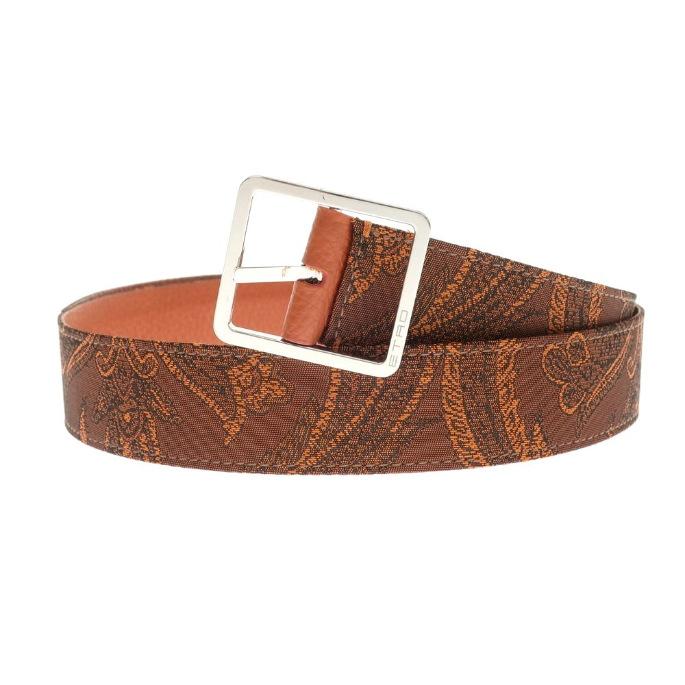 [Used] ETRO Paisley belt in orange and black [Condition: B] [Men&