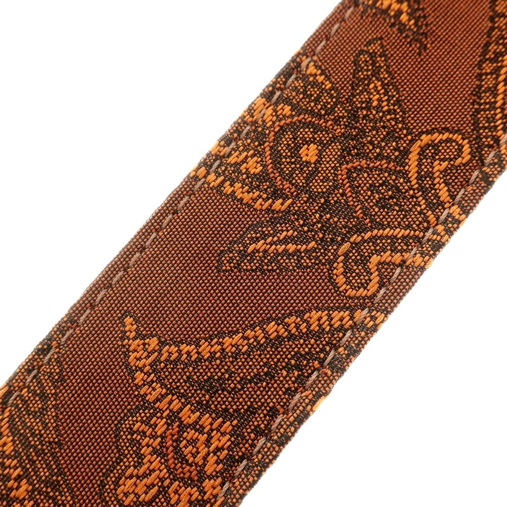 [Used] ETRO Paisley belt in orange and black [Condition: B] [Men&