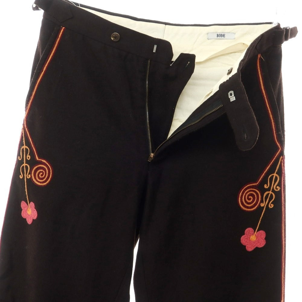 [Used] BODE wool embroidered casual slacks pants in black brown [Size 32] [BRW] [A/W] [Condition Rank B] ​​[Men&