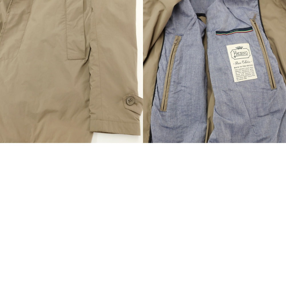 [Used] Herno Nylon Balmacaan Coat Beige [42] [Condition Rank D] [Men&