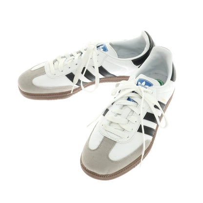 【中古】アディダス adidas SAMBA VEGAN サンバ レザー スニーカー ホワイトxブラック【 26.5cm 】【 状態ランクA 】【 メンズ 】