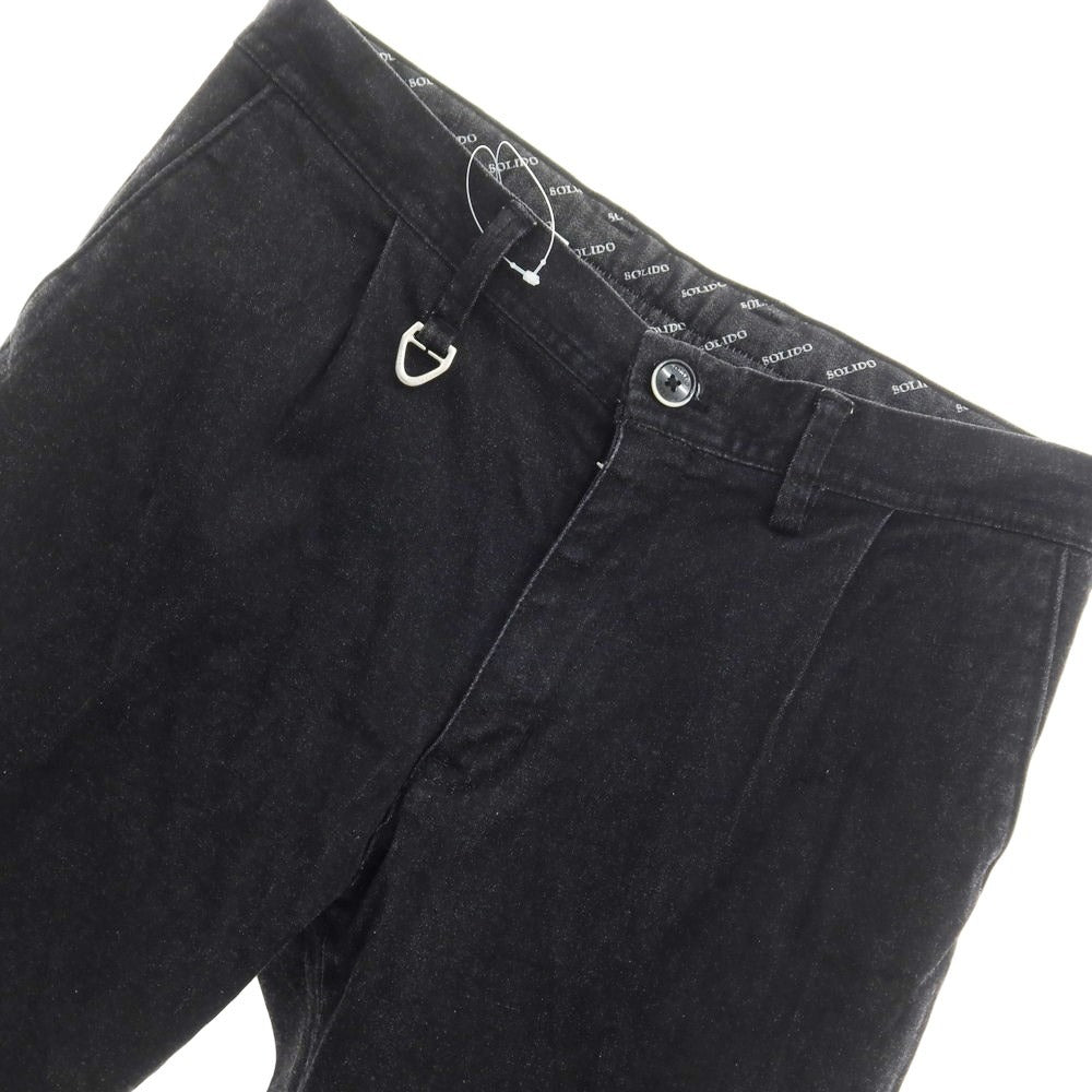 [Used] Solido Denim Casual Slacks Pants Black [Size 2] [BLK] [S/S] [Condition Rank A] [Men&