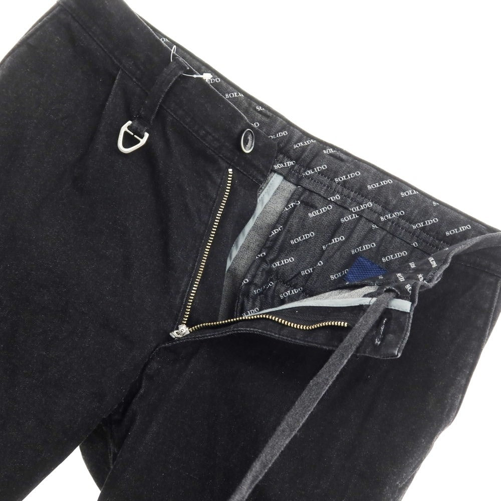 [Used] Solido Denim Casual Slacks Pants Black [Size 2] [BLK] [S/S] [Condition Rank A] [Men&