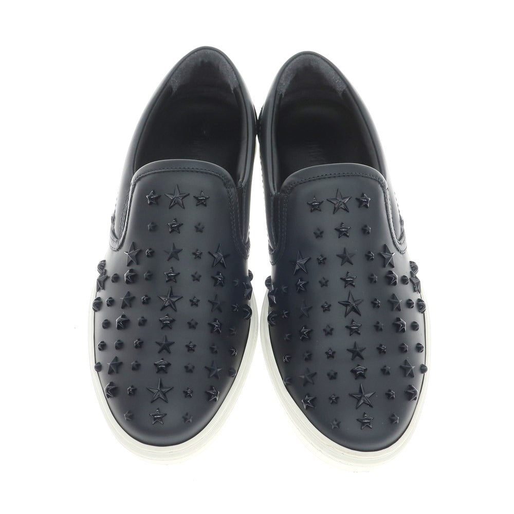 [Used] JIMMY CHOO Leather Studded Slip-on Sneakers Navy [41] [Condition Rank B] ​​[Men&