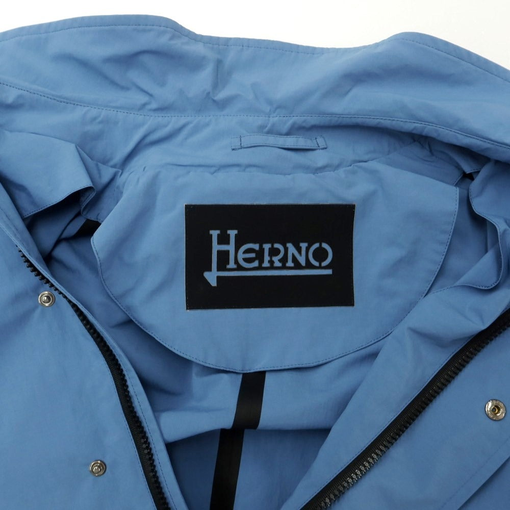 [Used] Herno polyester hooded trench coat, light blue [48] [Condition rank B] [Men&