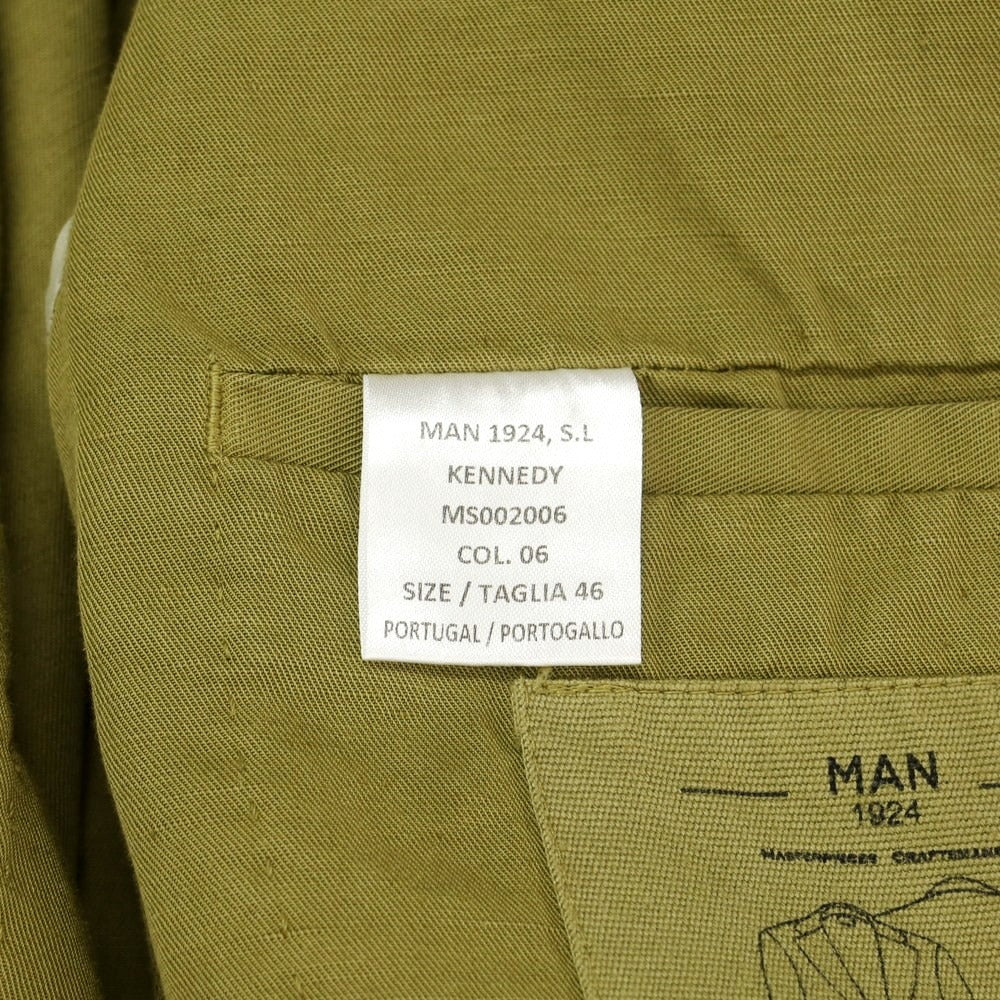 [Used] MAN1924 Linen Cotton Casual Jacket Olive [46] [Condition Rank B] ​​[Men&