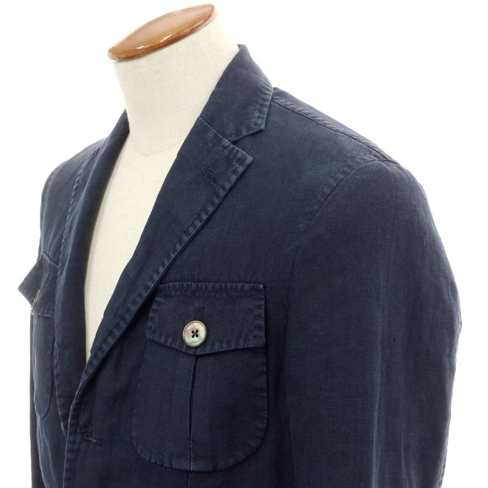 [Used] LBM1911 Linen Safari Jacket Navy [46] [Condition Rank C] [Men&