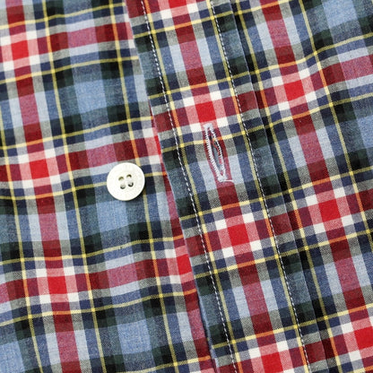 [Used] MAISON KITSUNE Cotton Check Casual Shirt Blue x Red [38] [Condition Rank B] ​​[Men&