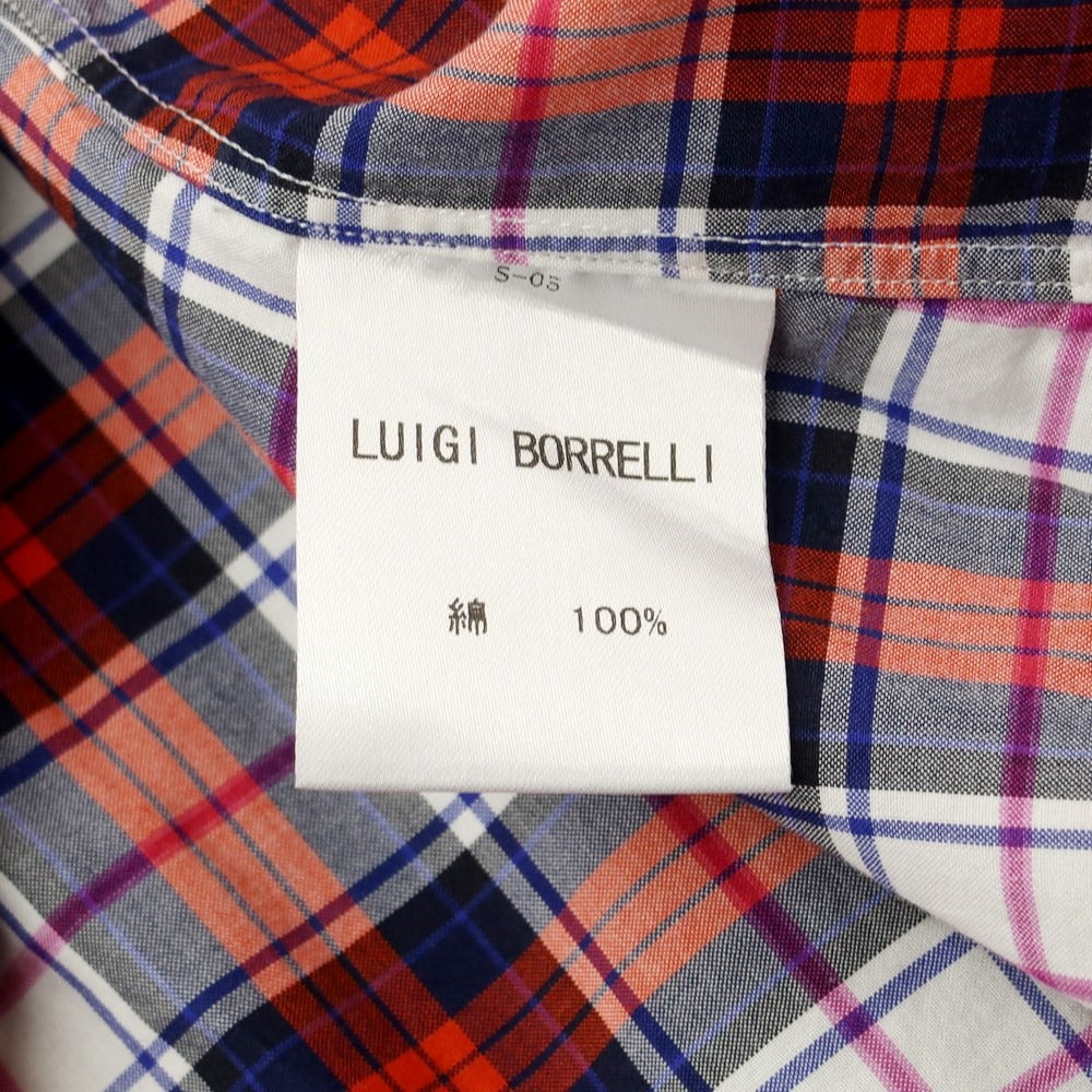 [Used] Luigi Borrelli Luxury Vintage LUIGIBORRELLI LUXURY VINTAGE Cotton Button-down Casual Shirt White x Orange [37] [Condition Rank C] [Men&