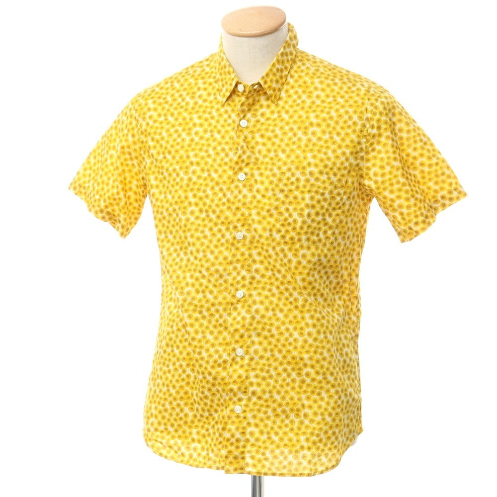 [Used] AMERICAN RAG CIE Cotton Floral Short Sleeve Shirt Yellow [2] [Condition Rank B] ​​[Men&