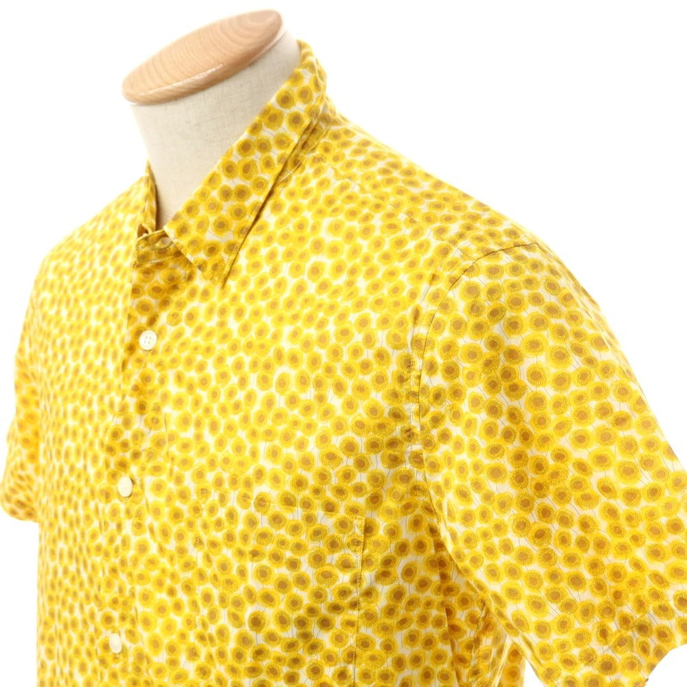 [Used] AMERICAN RAG CIE Cotton Floral Short Sleeve Shirt Yellow [2] [Condition Rank B] ​​[Men&