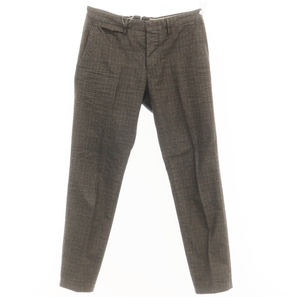 [Used] INCOTEX Cotton Check Casual Slacks Pants Brown [Size 32] [BRW] [S/S] [Condition Rank B] ​​[Men&