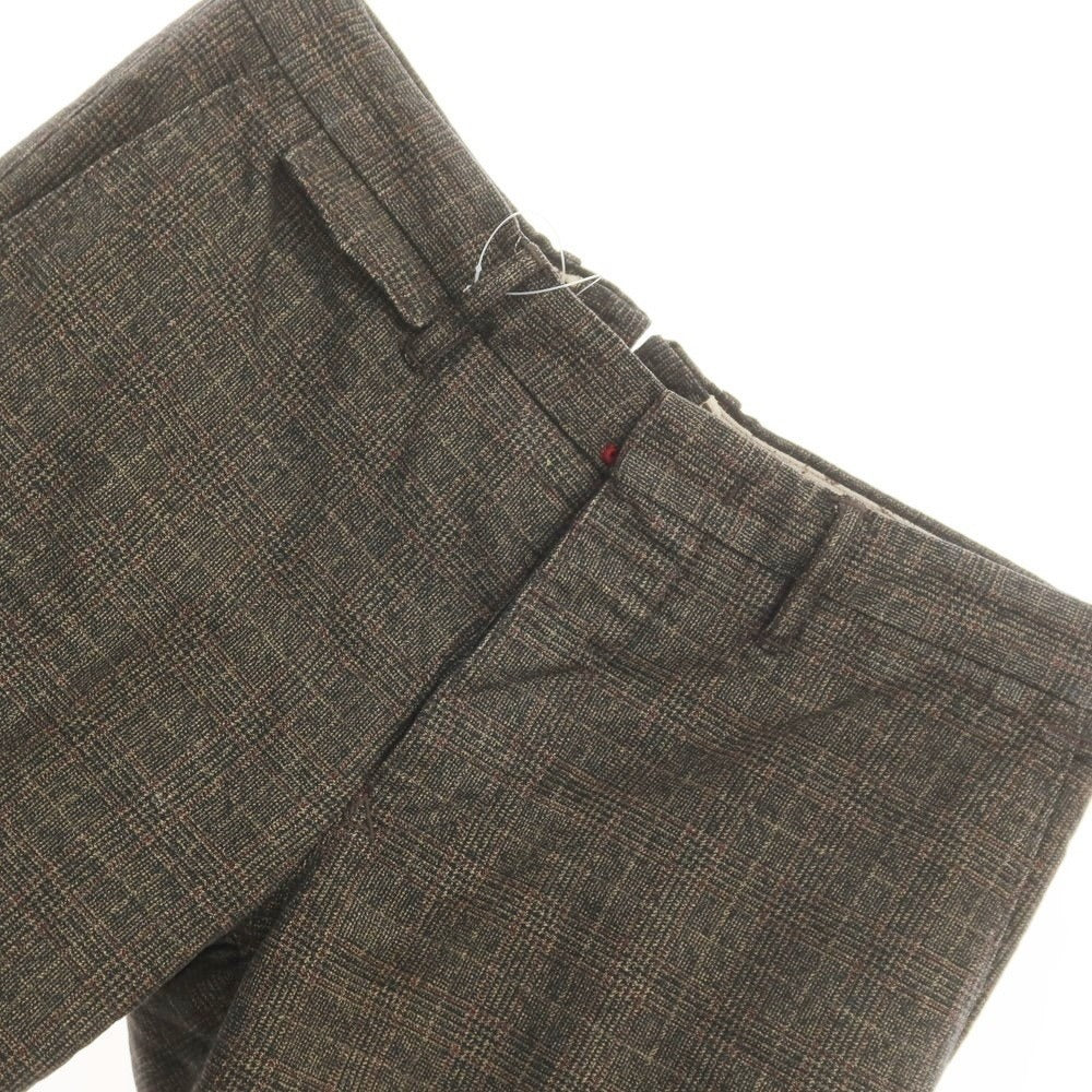 [Used] INCOTEX Cotton Check Casual Slacks Pants Brown [Size 32] [BRW] [S/S] [Condition Rank B] ​​[Men&